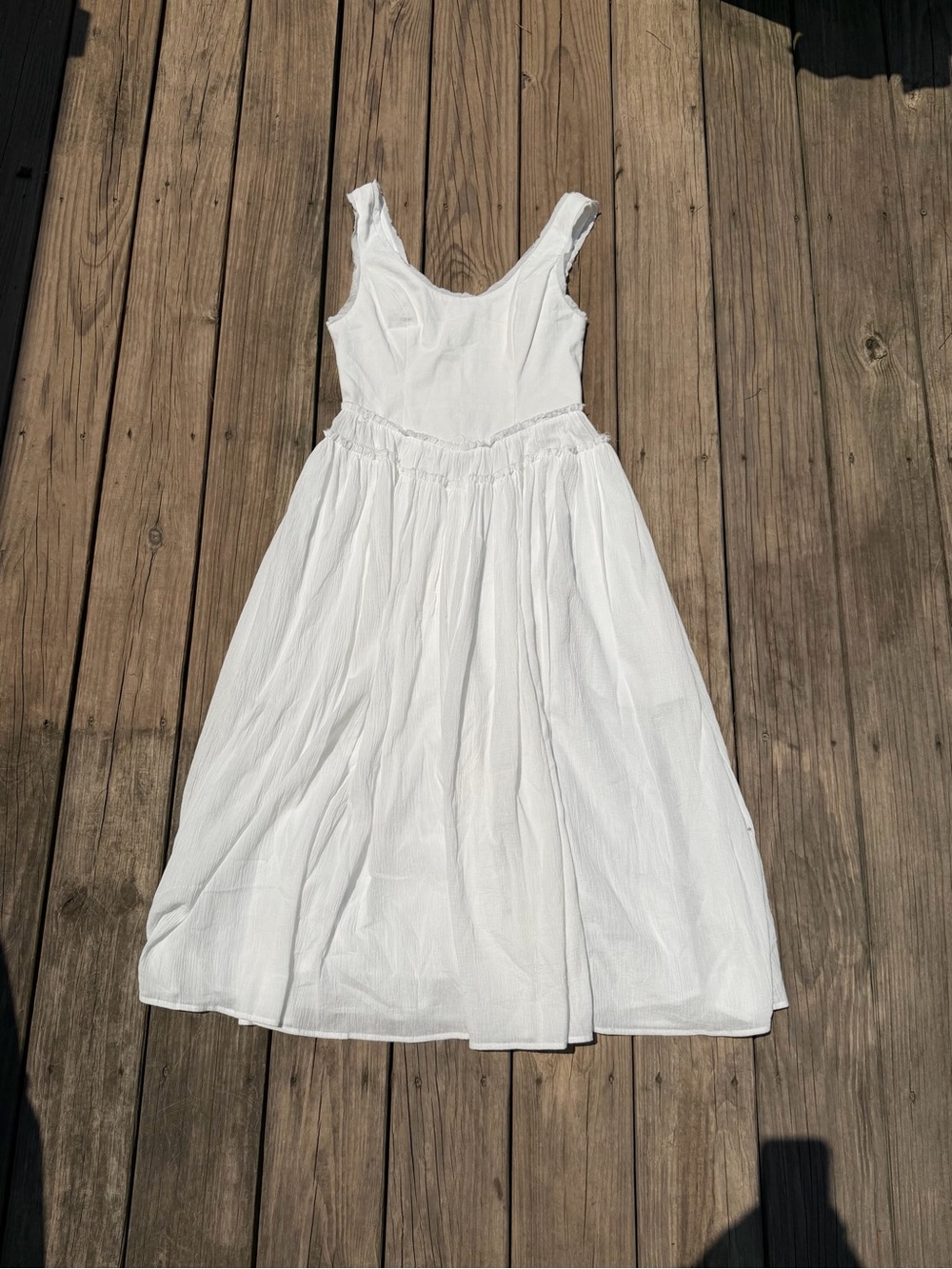 Mustard Seed White Midi Dress